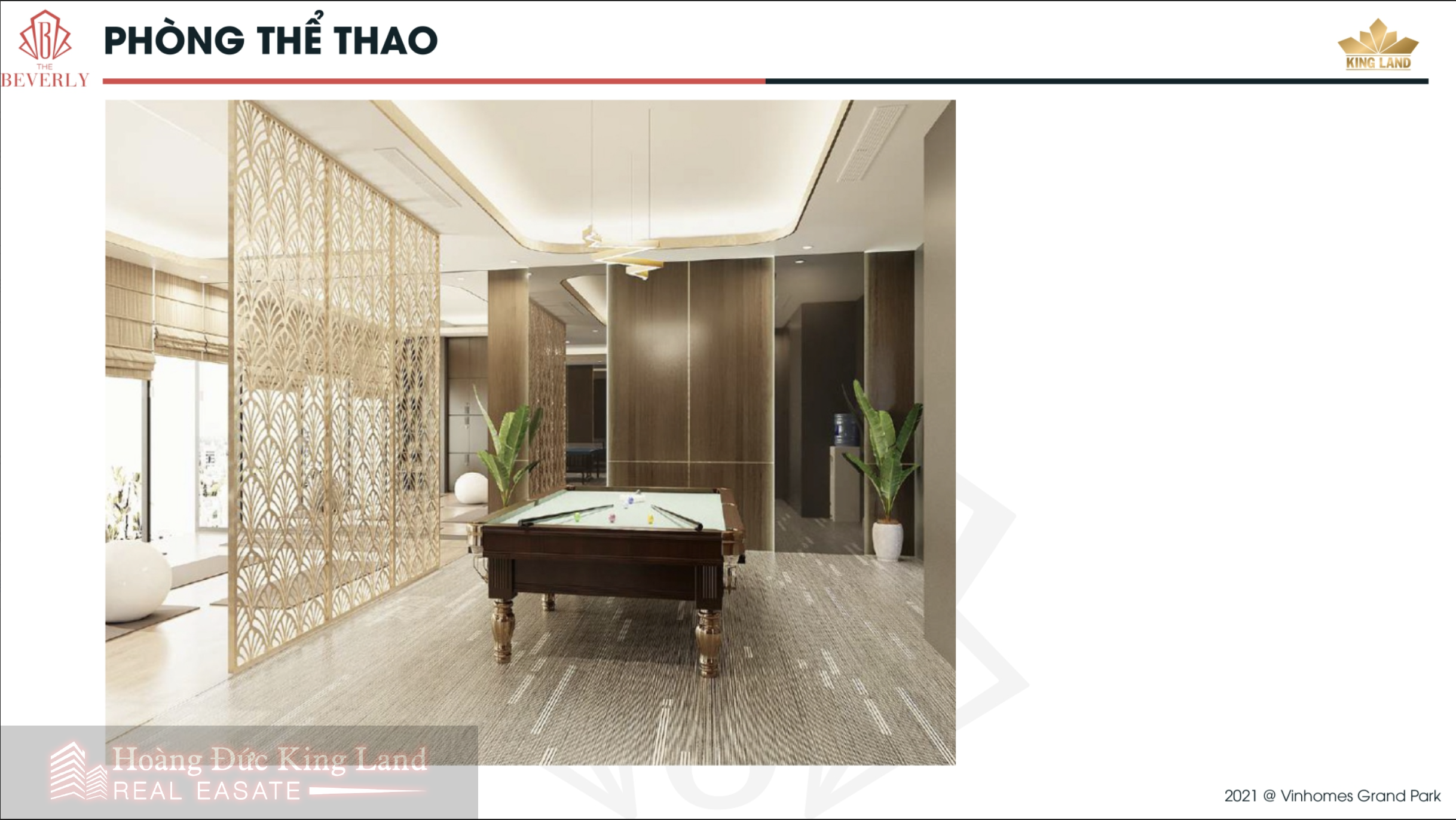 Khu thể thao trong nhà tại tầng 14 