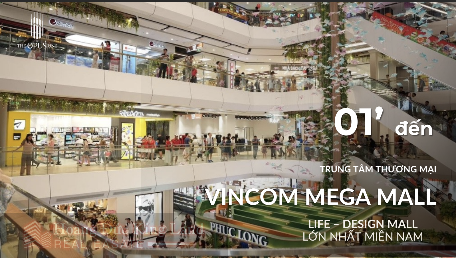 Trung tâm thương mại Vincom Mega Mall ngay dưới hiên nhà