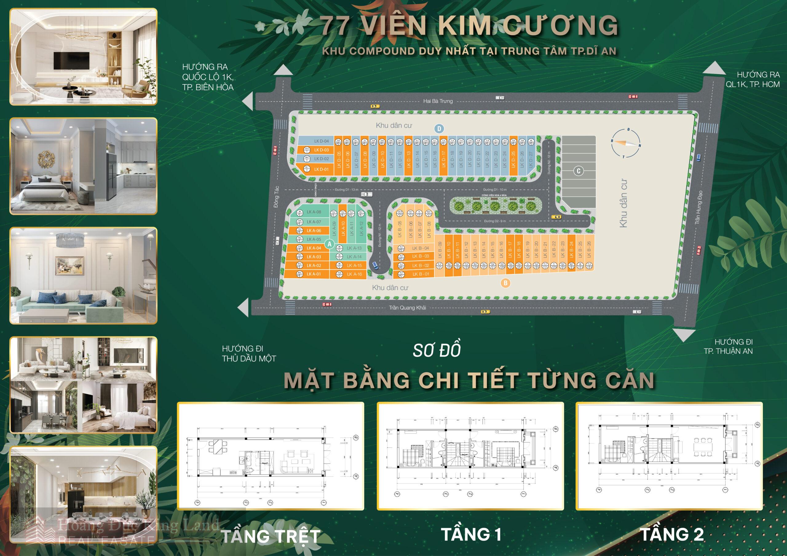 Mặt bằng tổng dự án nhà phố đông hưng